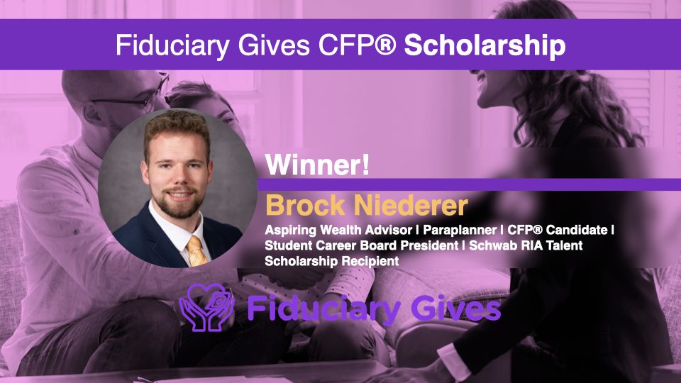 Brock Niederer - Fiduciary Gives Scholarship Winner Announcement